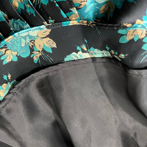 Vintage 90s Betsey Johnson Strapless Floral Silk Dress Size 6 NWT - Picture 14 of 16